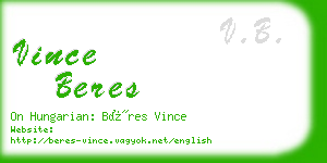 vince beres business card